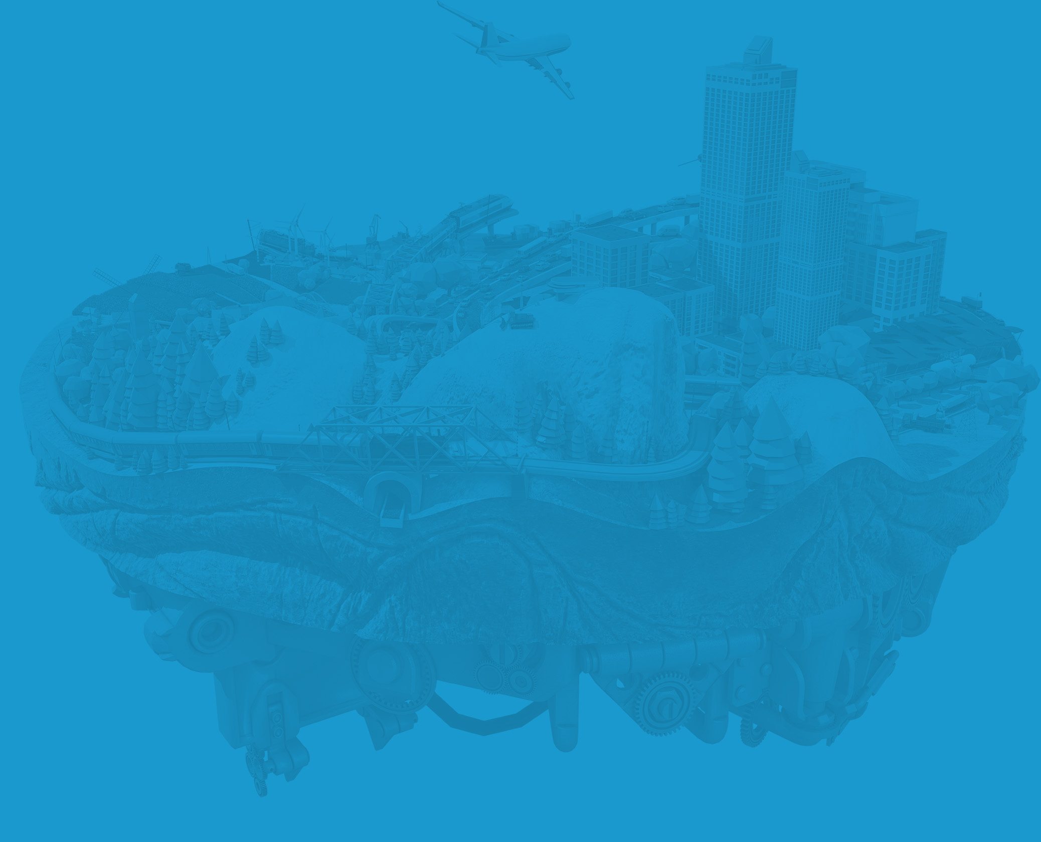 Visualization 3D of island, wizualizacja 3D wyspy - modii3d