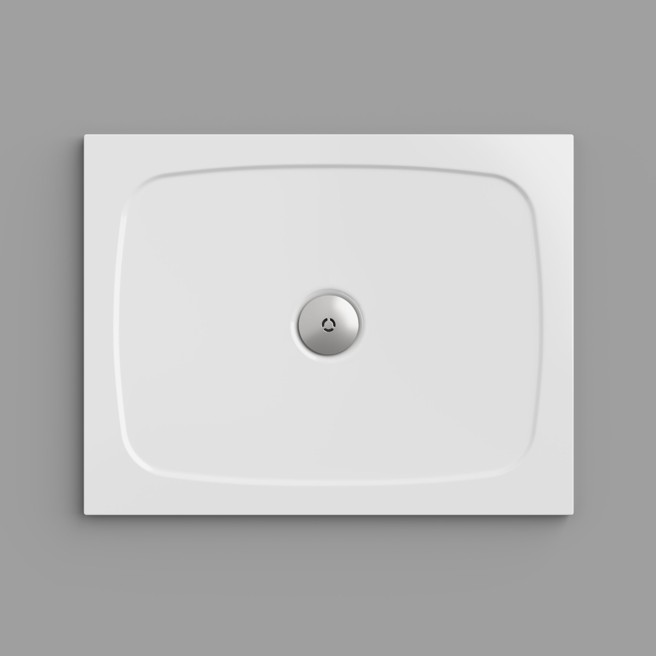Wizualizacja 3D kształtu brodzika - produkty. 3D visualization of the shower tray shape - products.