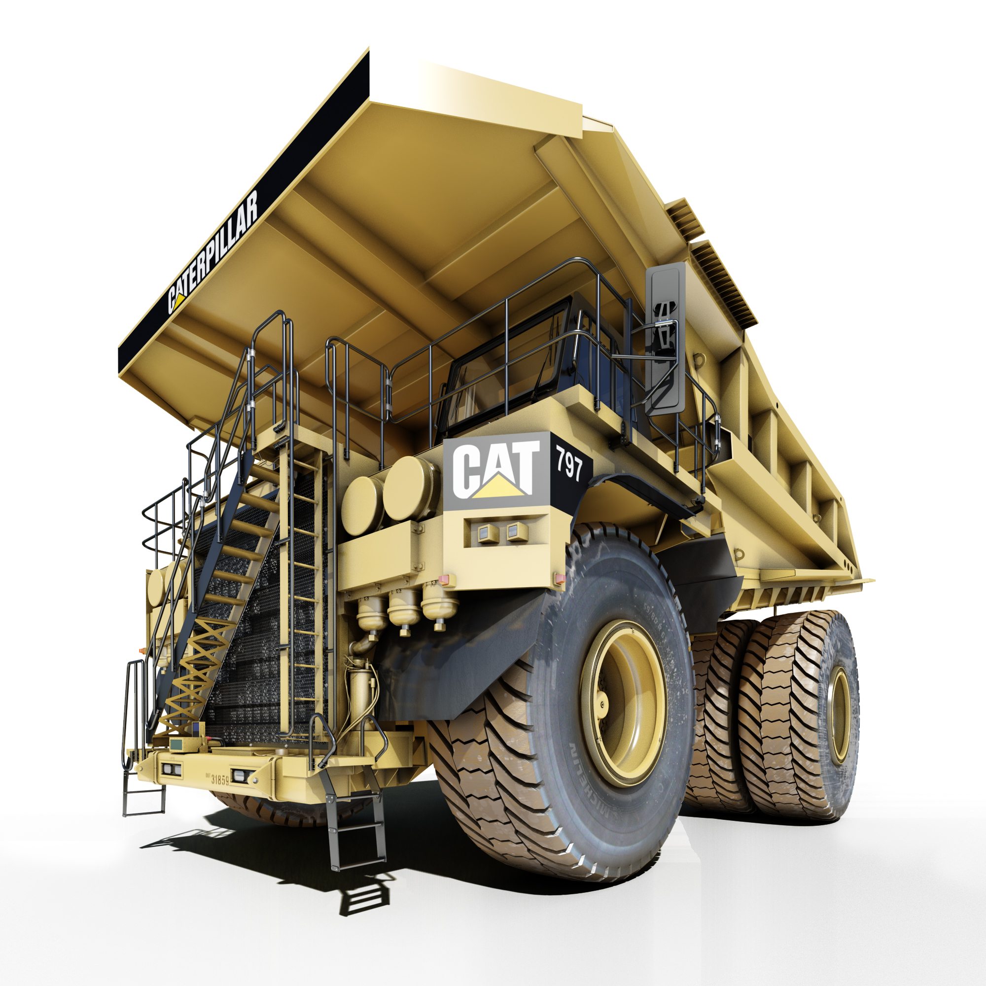 modii3d - caterpillar_797 heavy truck mining truck 02 Wizualizacja 3D caterpillar. Caterpillar visualization 3D