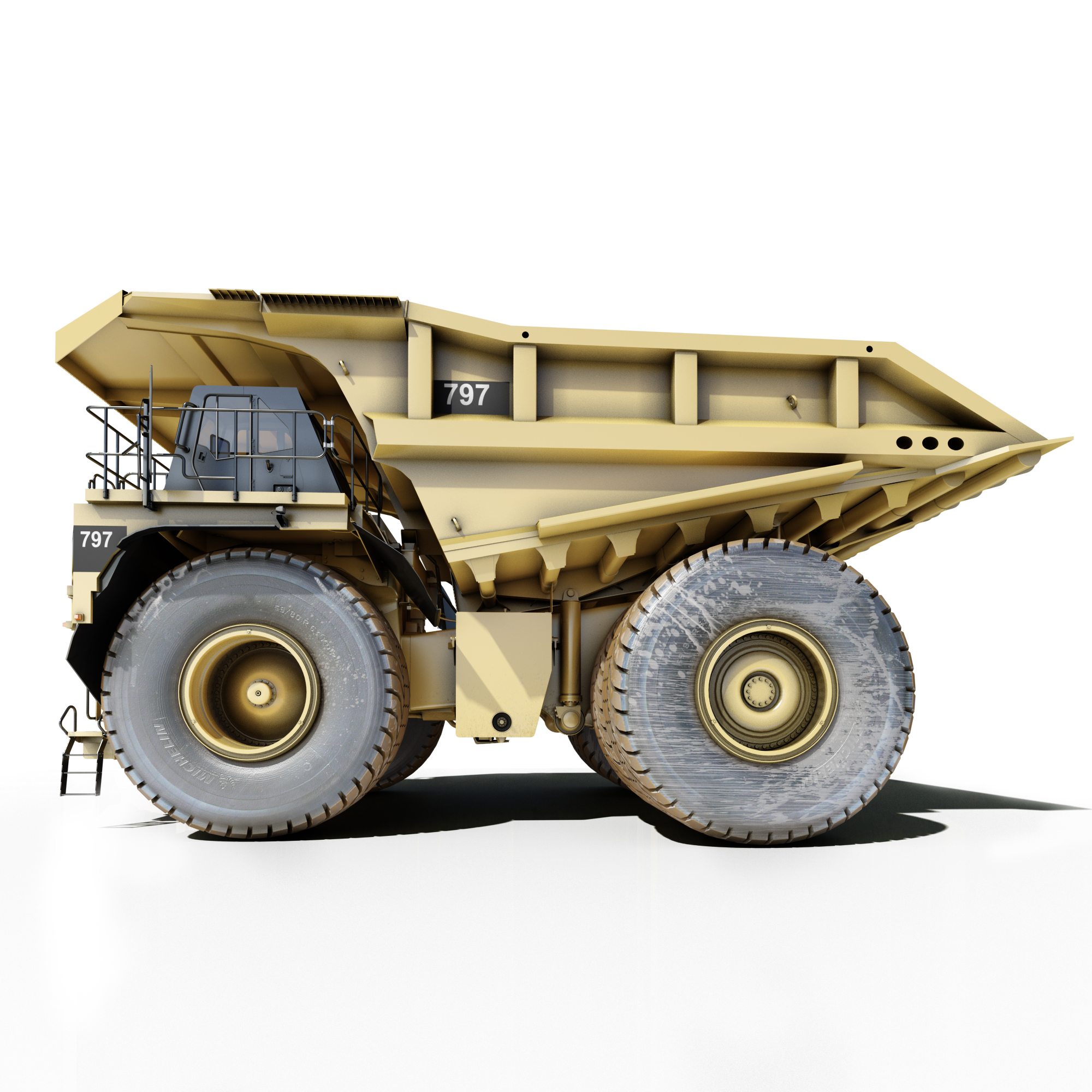 modii3d - caterpillar_797 heavy truck mining truck 03 Wizualizacja 3D caterpillar. Caterpillar visualization 3D