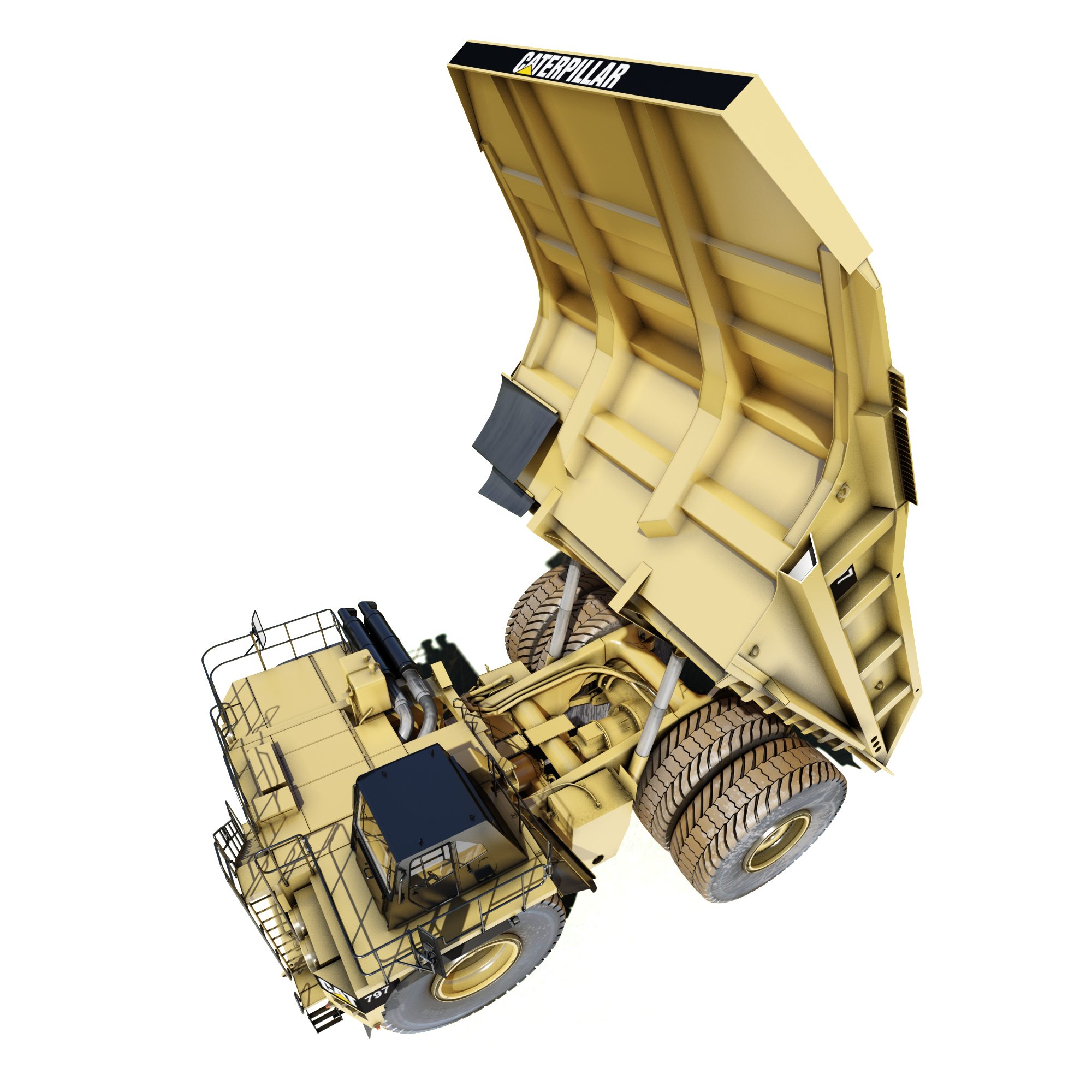 modii3d - caterpillar_797 heavy truck mining truck 12 Wizualizacja 3D caterpillar. Caterpillar visualization 3D