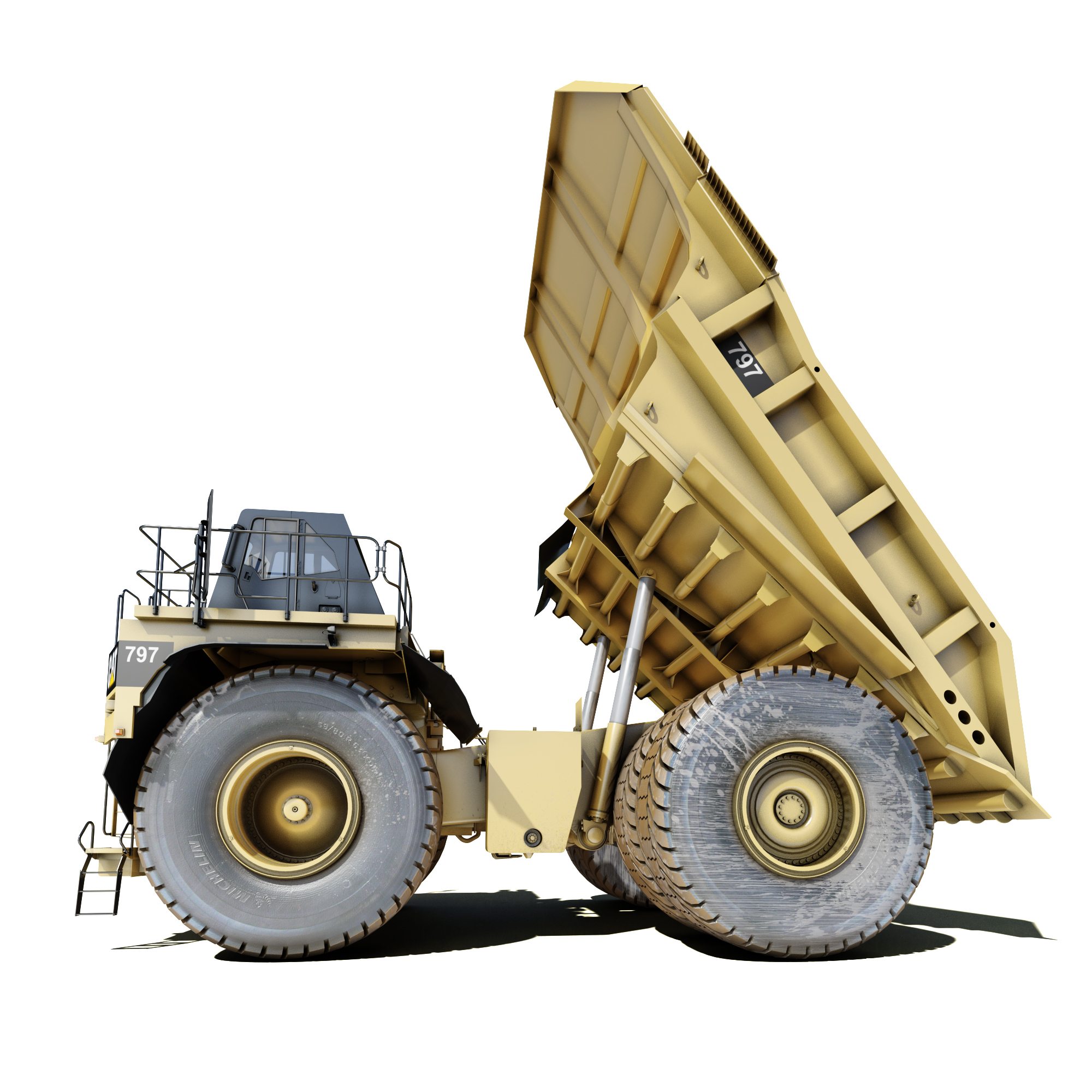 modii3d - caterpillar_797 heavy truck mining truck 13 Wizualizacja 3D caterpillar. Caterpillar visualization 3D