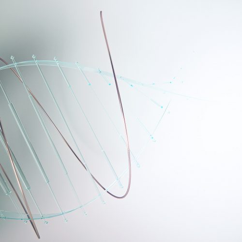 A frame of animation showing DNA unroll.