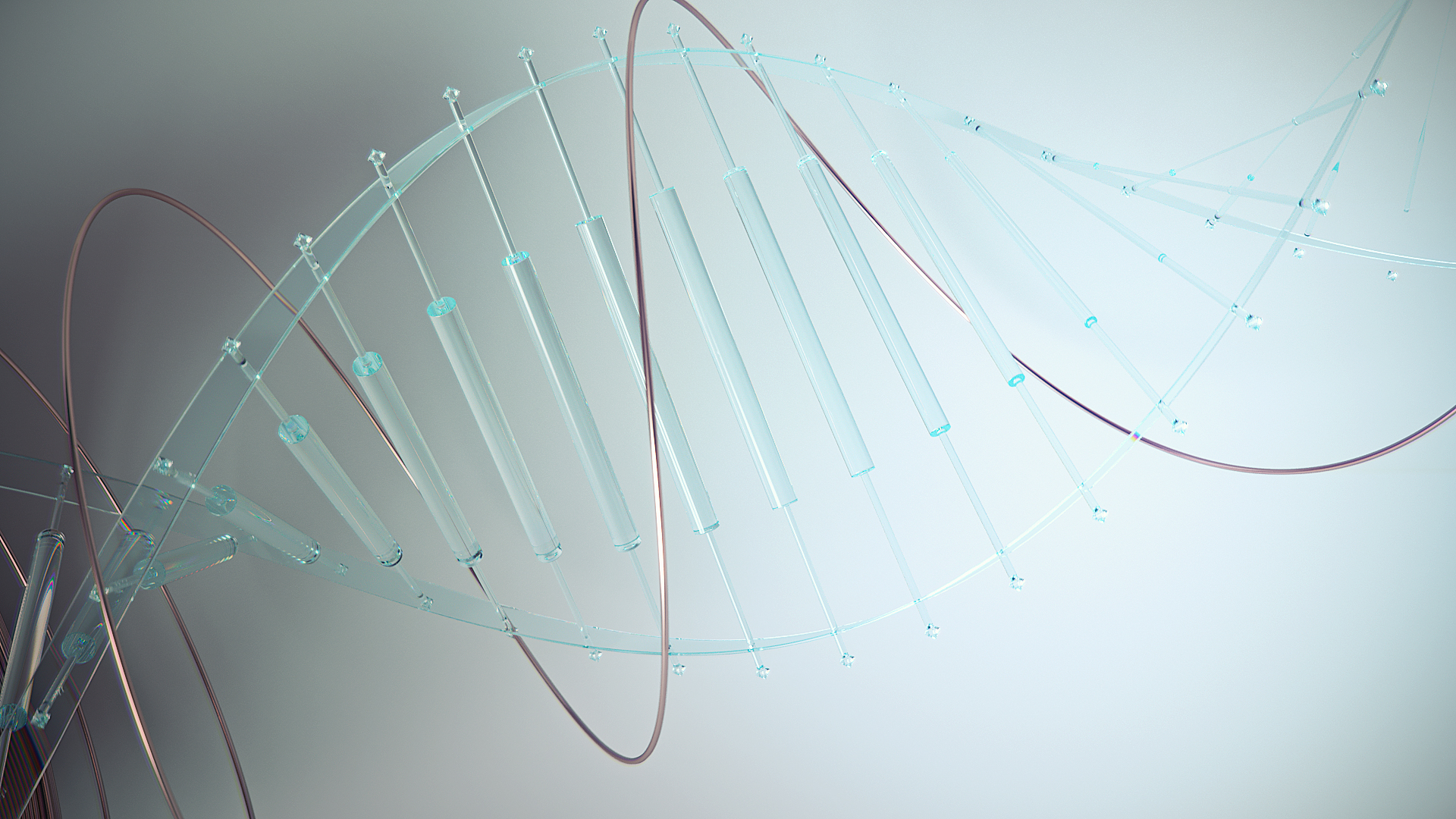 A frame of animation showing DNA unroll.