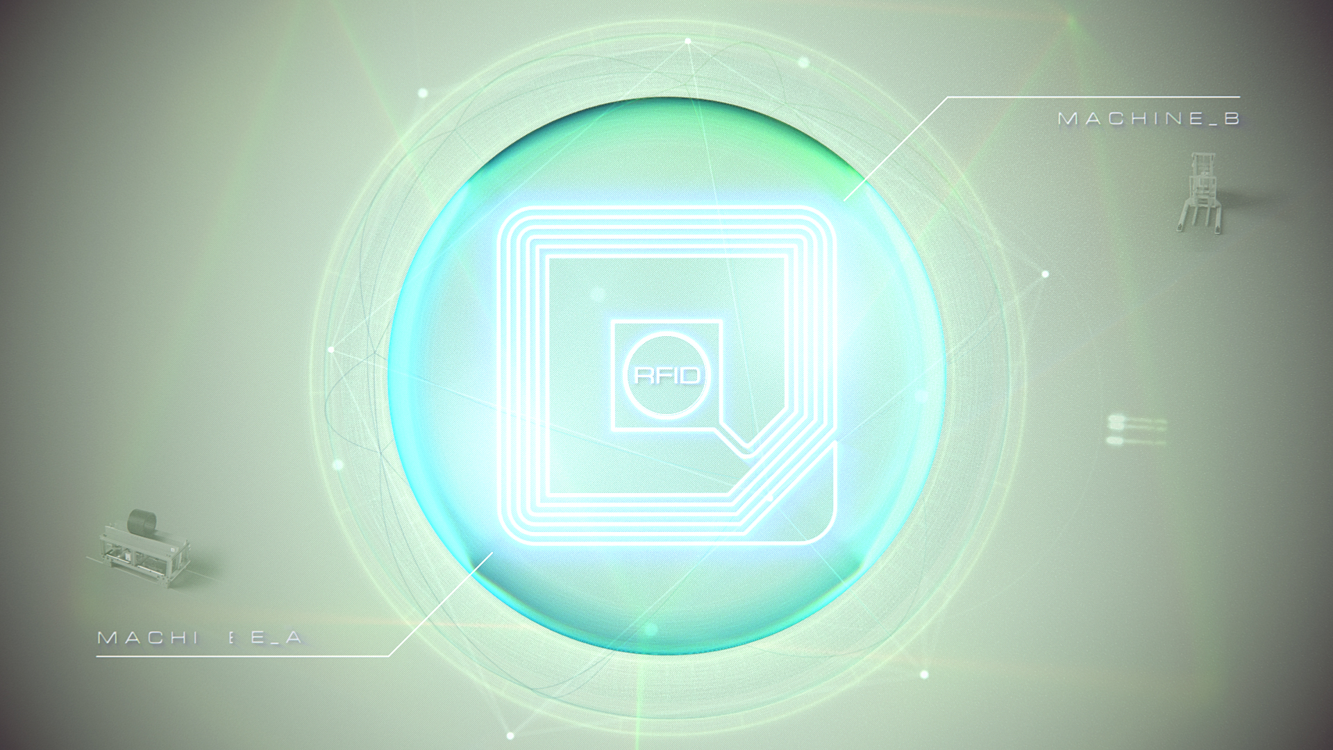 A frame showing RFID technology.