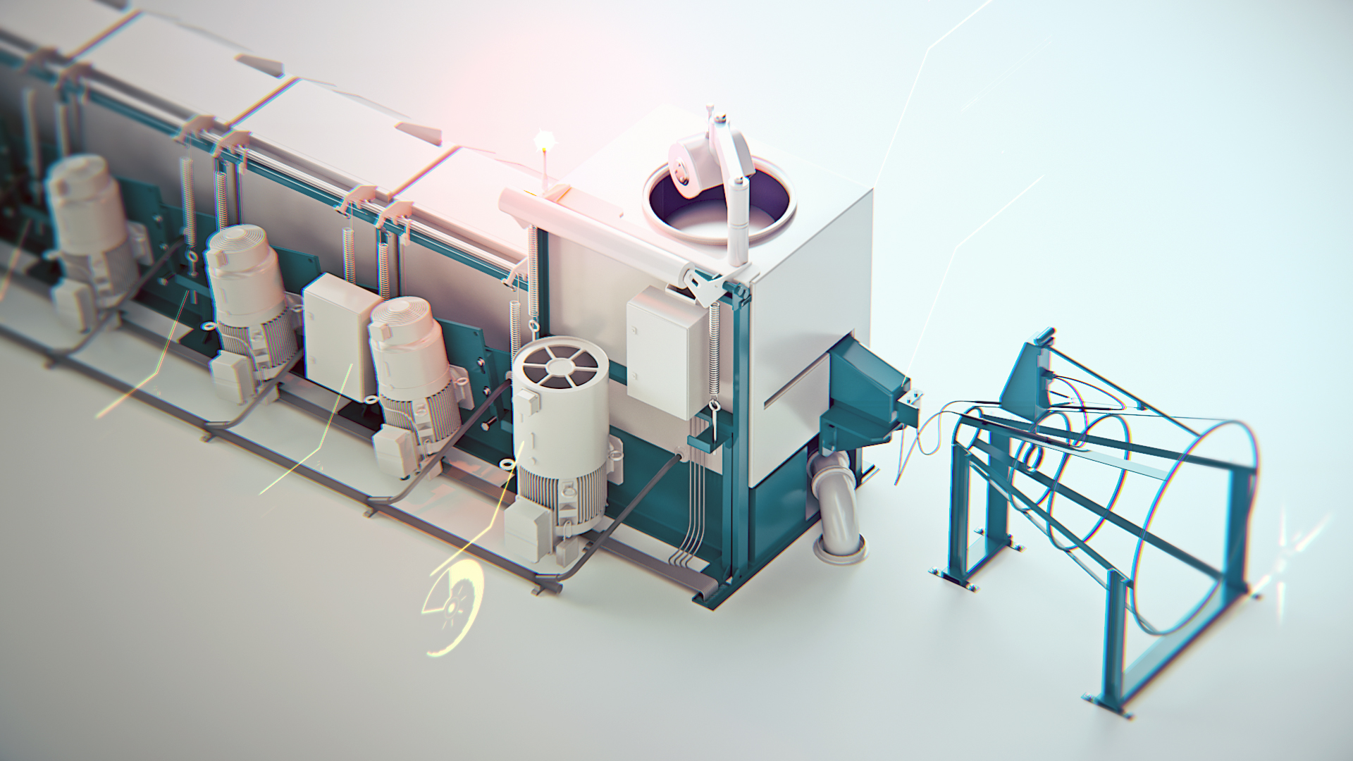 A frame showing 4.0 industry equipment.