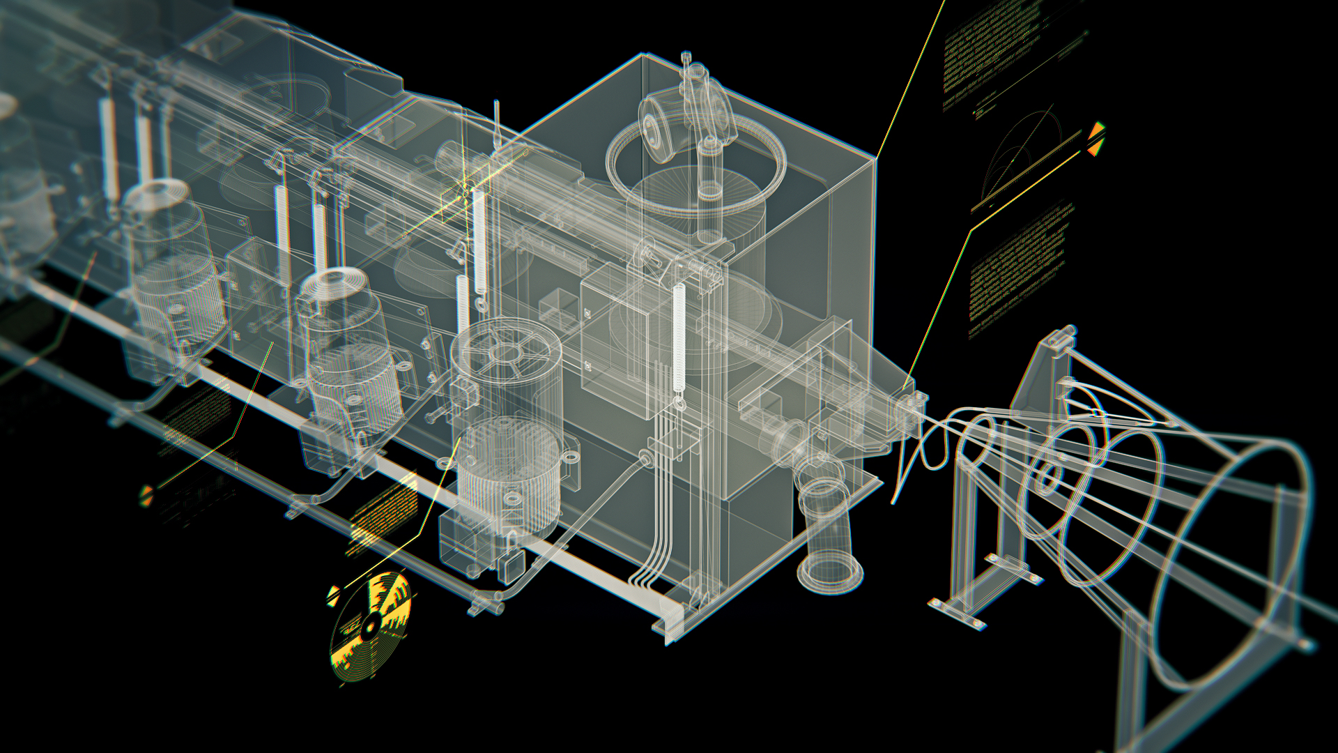 An animation frame presented using a ghost lines effect.