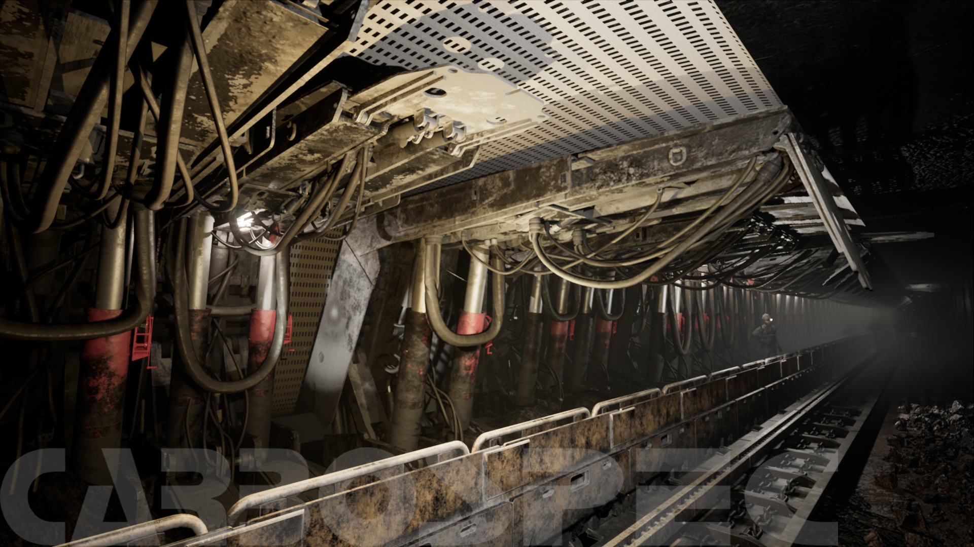 An animation frame showing mining enviroment.