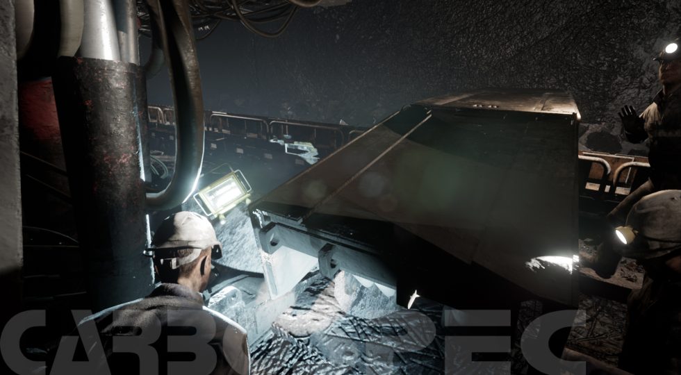 An animation frame showing mining enviroment.