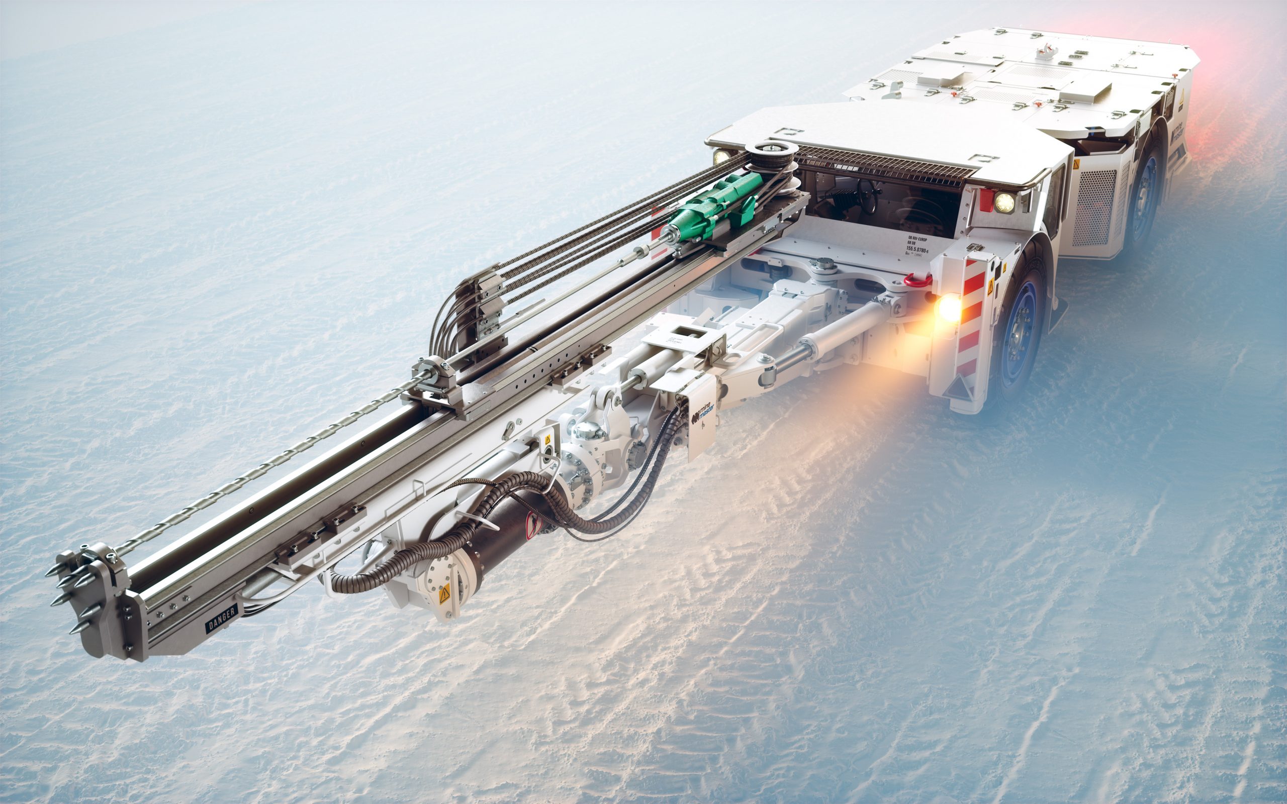 A drilling truck in its final production phase.