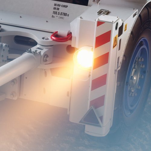 A drilling truck in its final production phase.