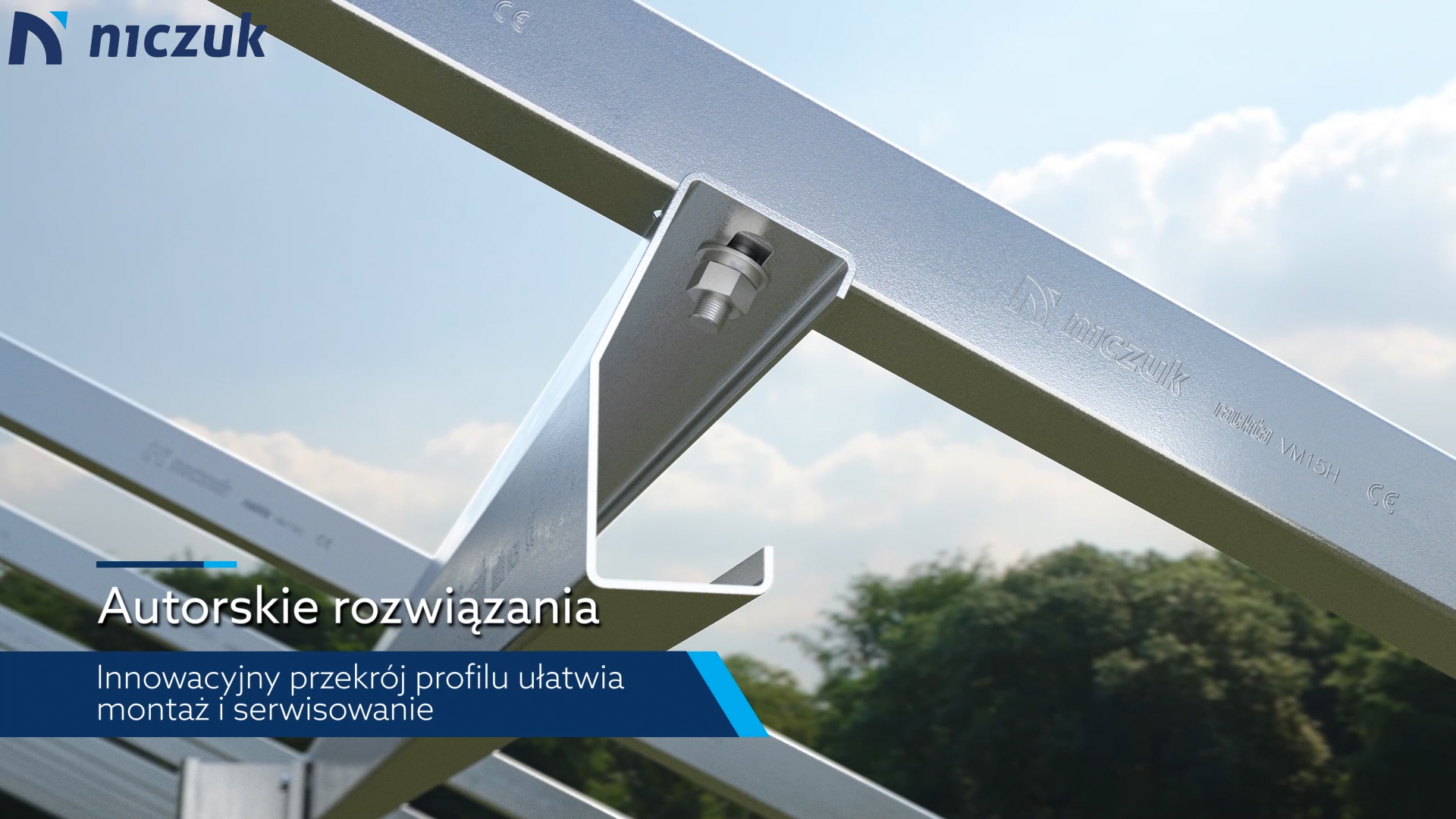 animacja 3D konstrukcji fotowoltaicznych. 3D animation of photovoltaic structures.