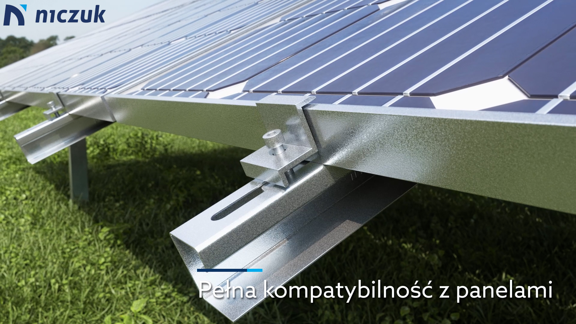 animacja 3D konstrukcji fotowoltaicznych. 3D animation of photovoltaic structures.