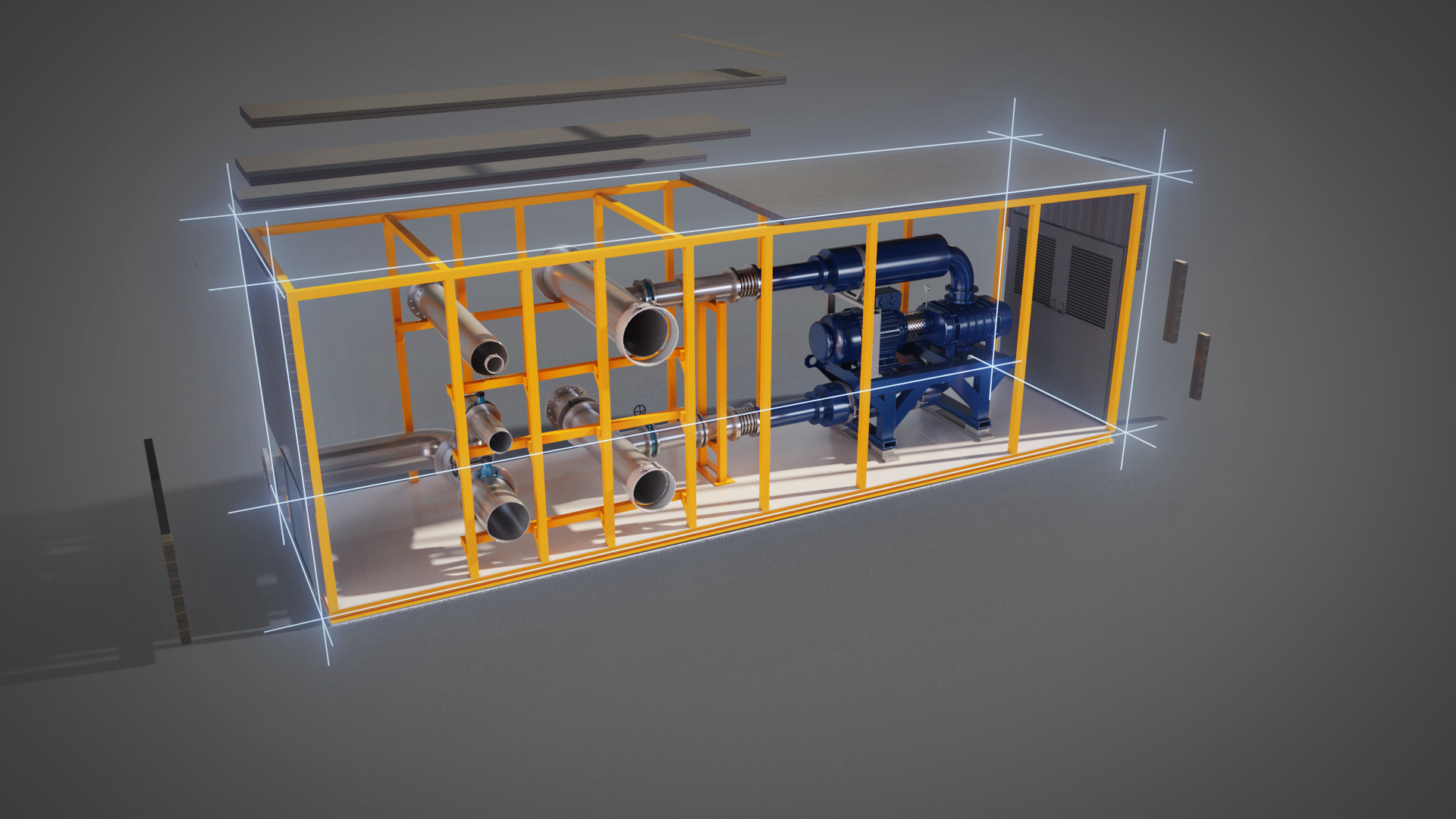 modułowa stacja odmetanowania. modular methane drainage station.
