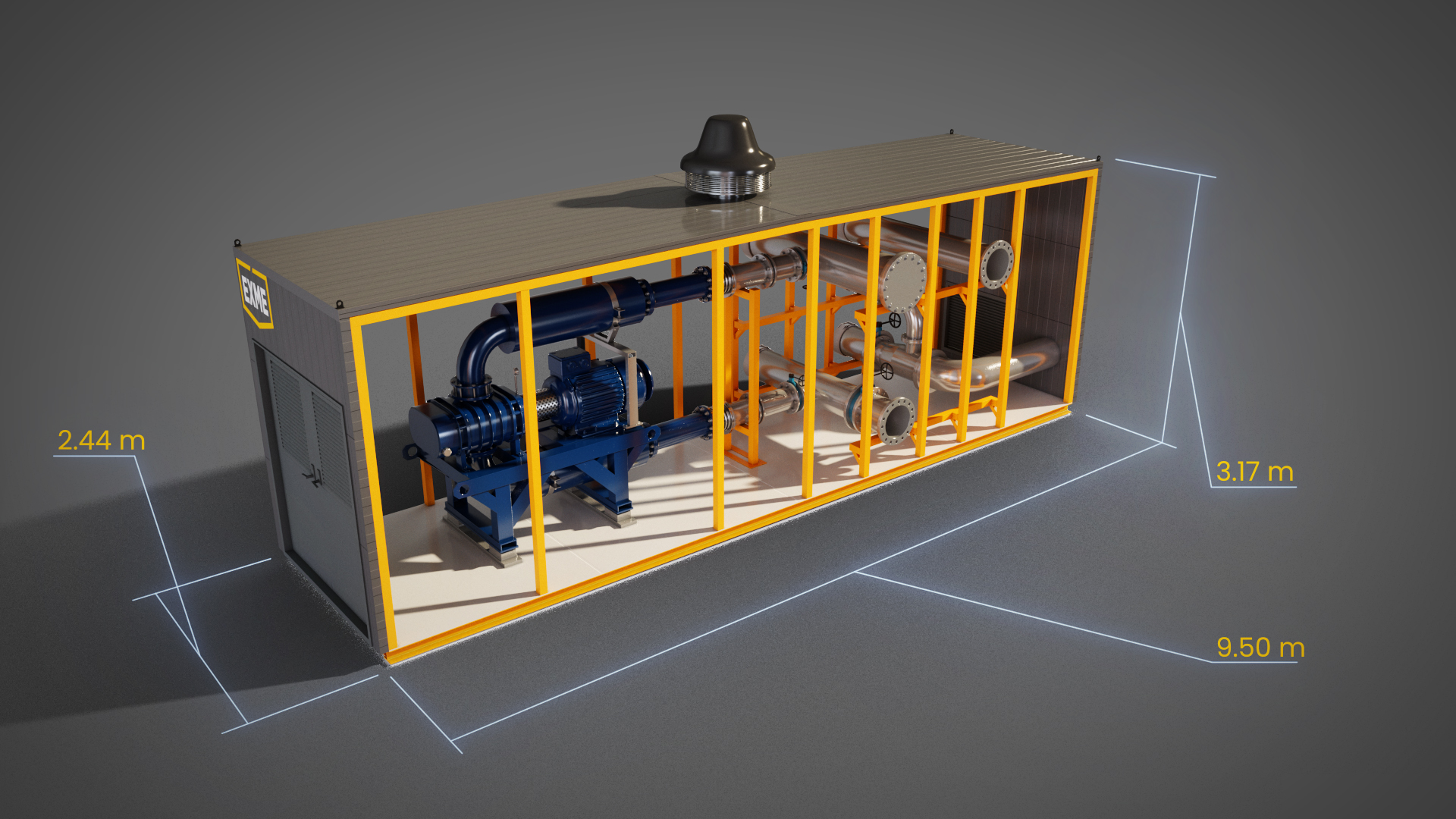 modułowa stacja odmetanowania. modular methane drainage station.