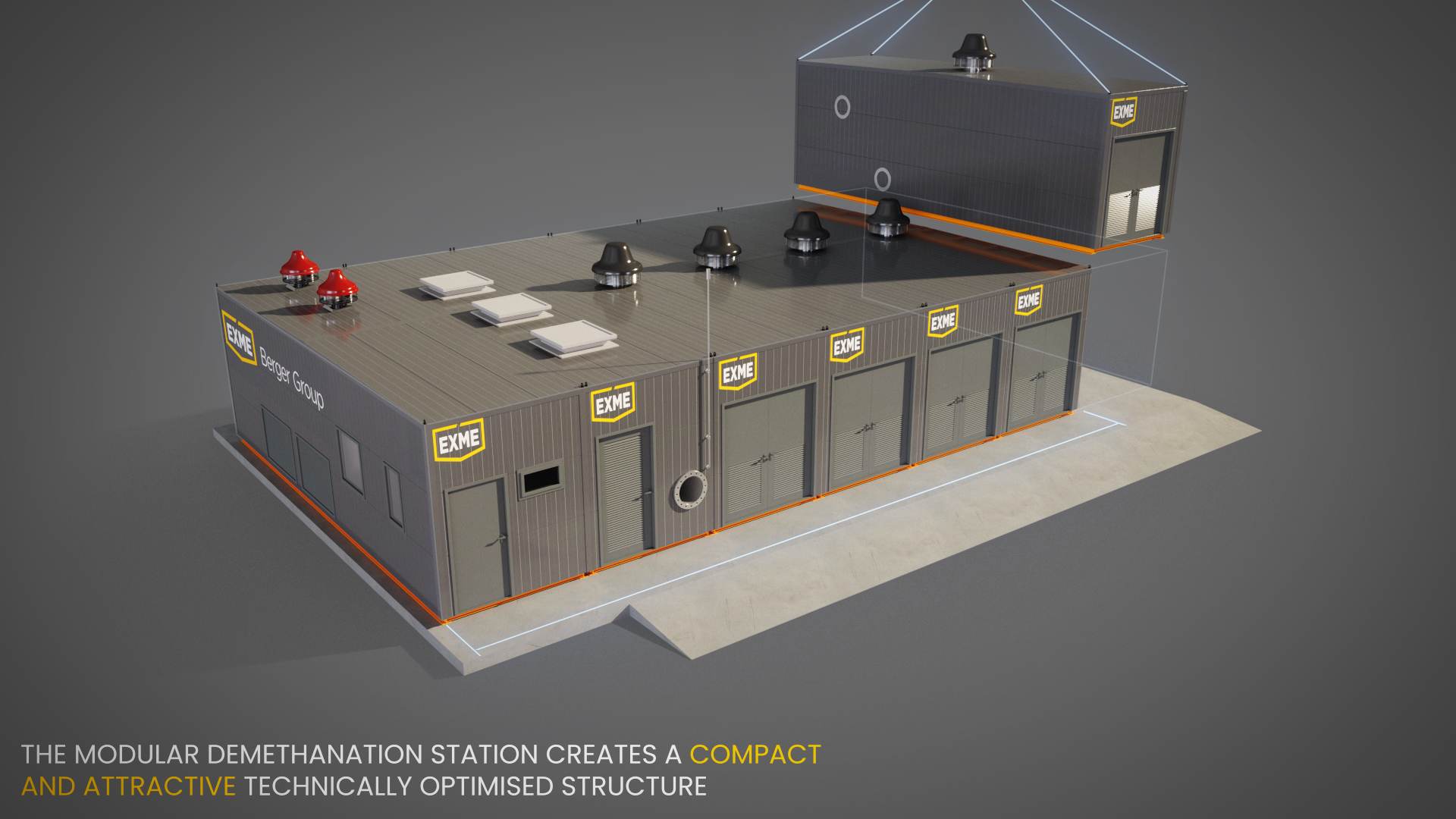 modułowa stacja odmetanowania. modular methane drainage station.