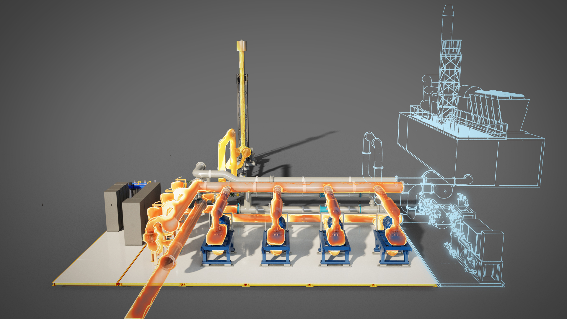 modułowa stacja odmetanowania. modular methane drainage station.