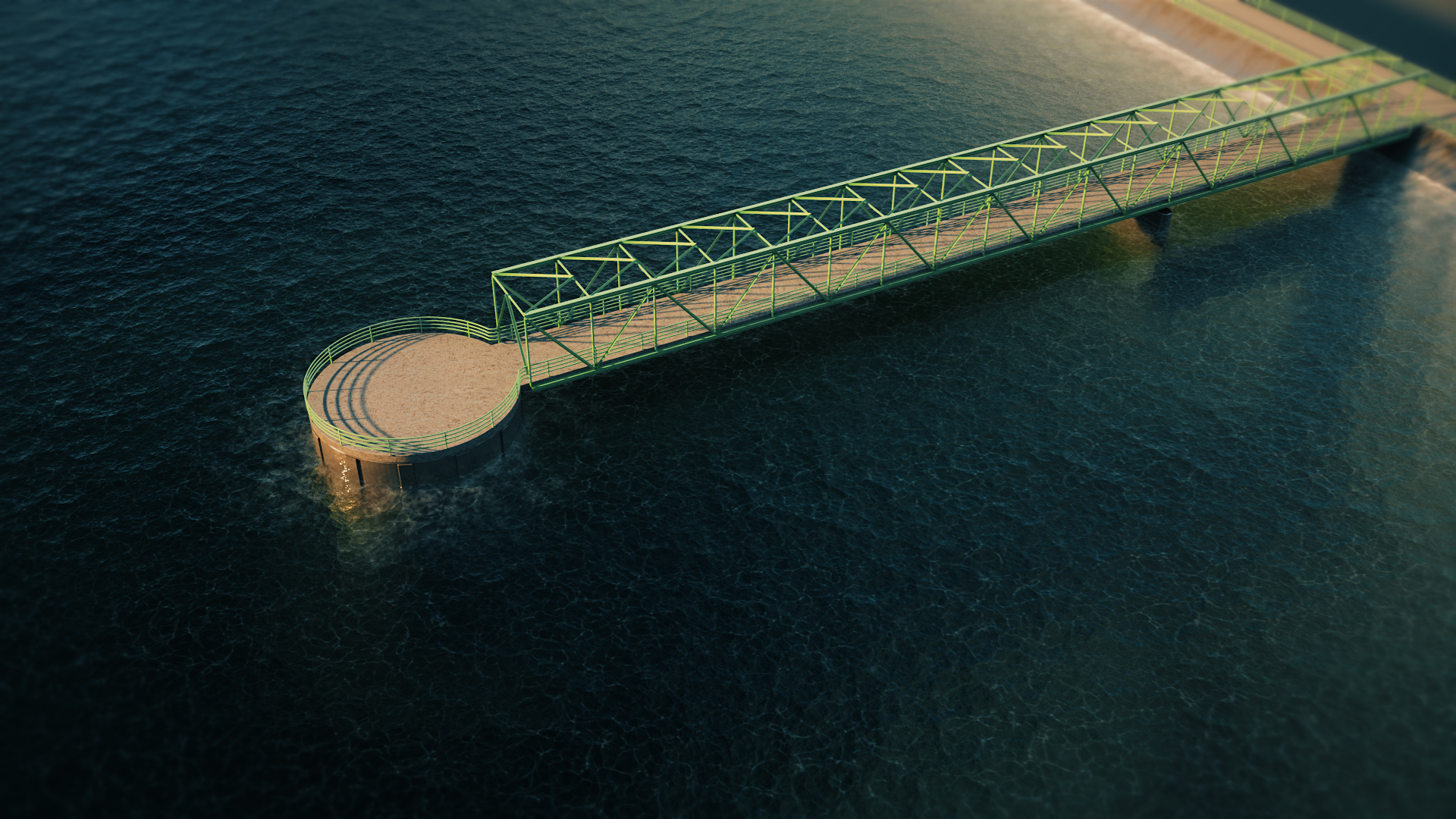Animacja 3D elektrowni szczytowo-pompowej. 3D animation of a pumped-storage power plant