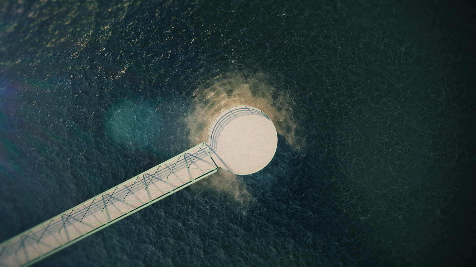 Animacja 3D elektrowni szczytowo-pompowej. 3D animation of a pumped-storage power plant