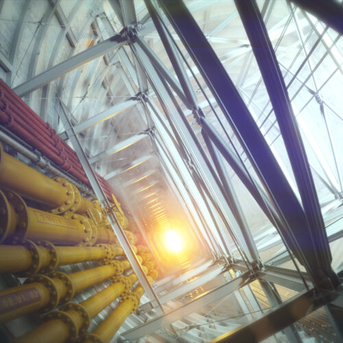 animacja 3D odmetanowania kopalni dla Exme Berger. 3D animation of mine methane drainage for Exme Berger.