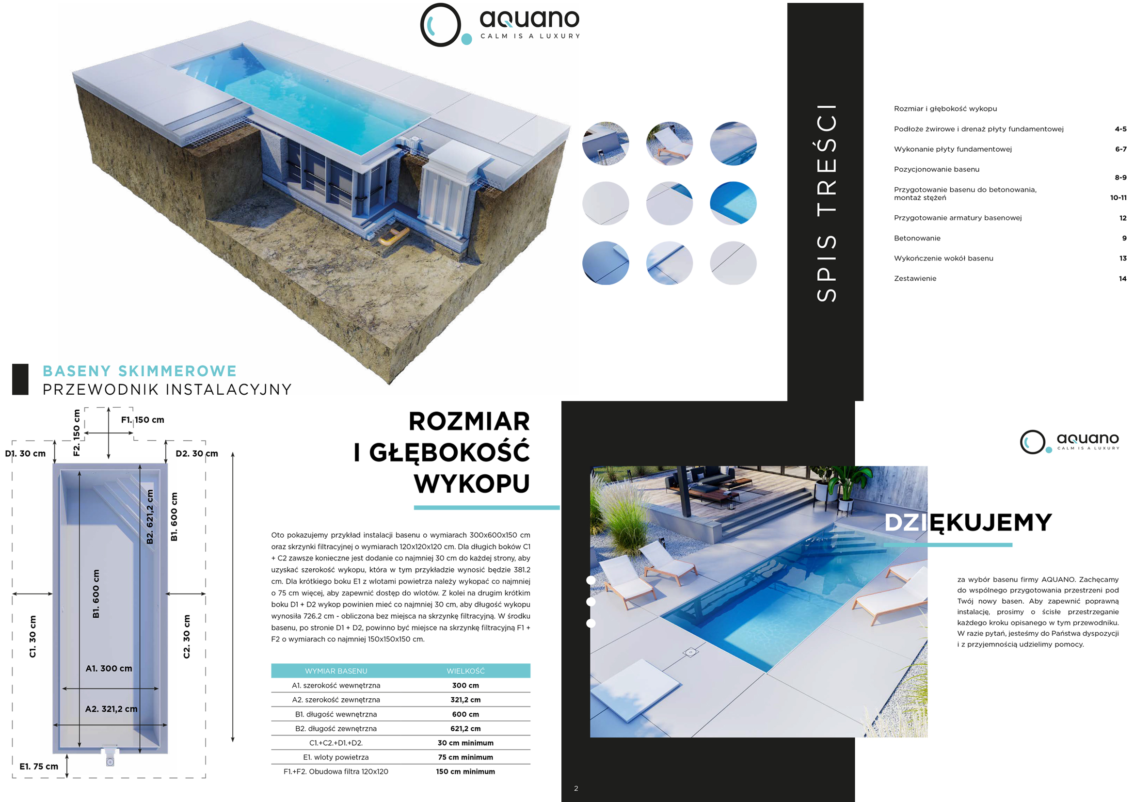 Wizualizacje 3D baseny. Projekt katalogu online i drukowanego. 3d visualizations swimming pools, Online and print catalog design.