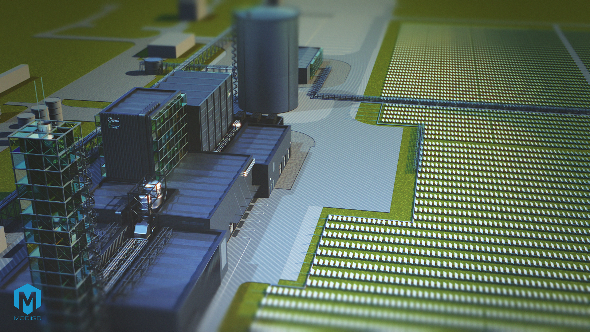 Przemysłowe animacje 3D - inwestycja i rozbudowa pec gliwice. Industrial 3D animations - investment and expansion of PEC Gliwice