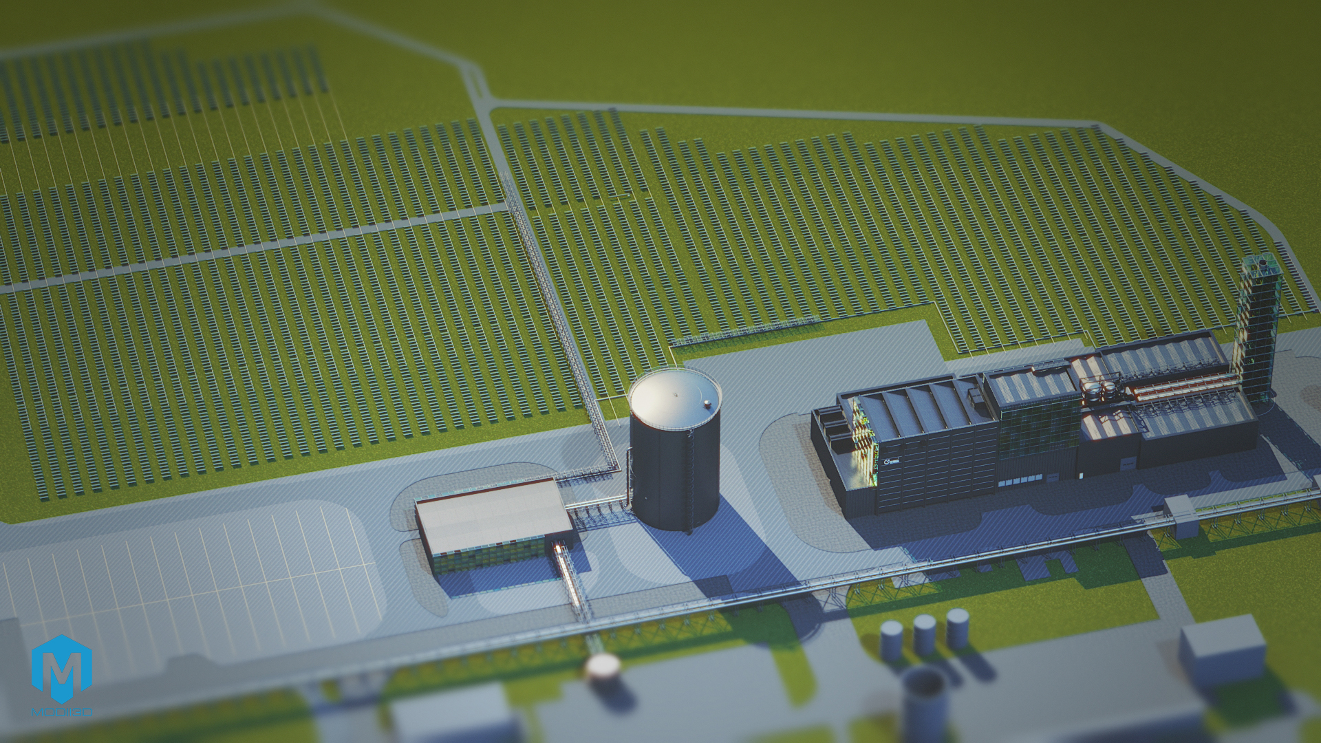 Przemysłowe animacje 3D - inwestycja i rozbudowa pec gliwice. Industrial 3D animations - investment and expansion of PEC Gliwice
