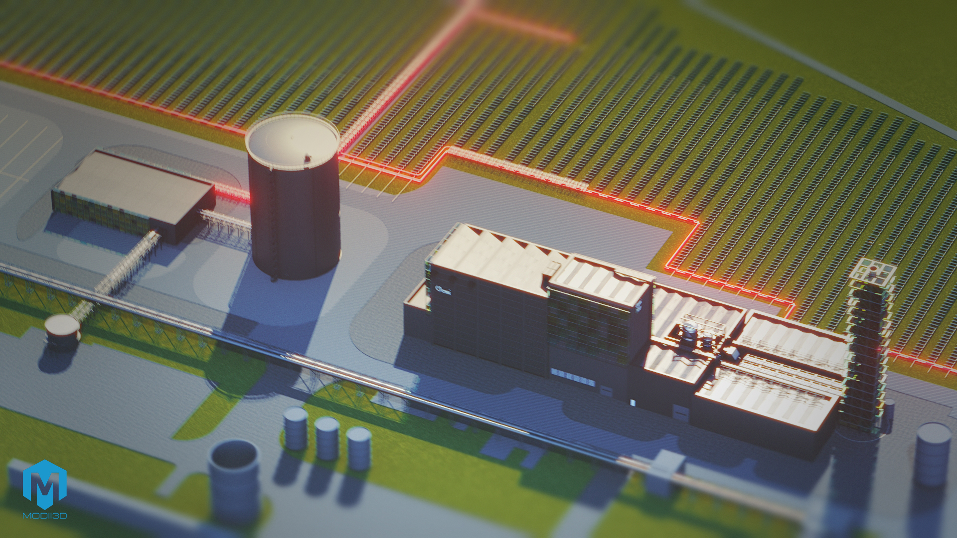 Przemysłowe animacje 3D - inwestycja i rozbudowa pec gliwice. Industrial 3D animations - investment and expansion of PEC Gliwice