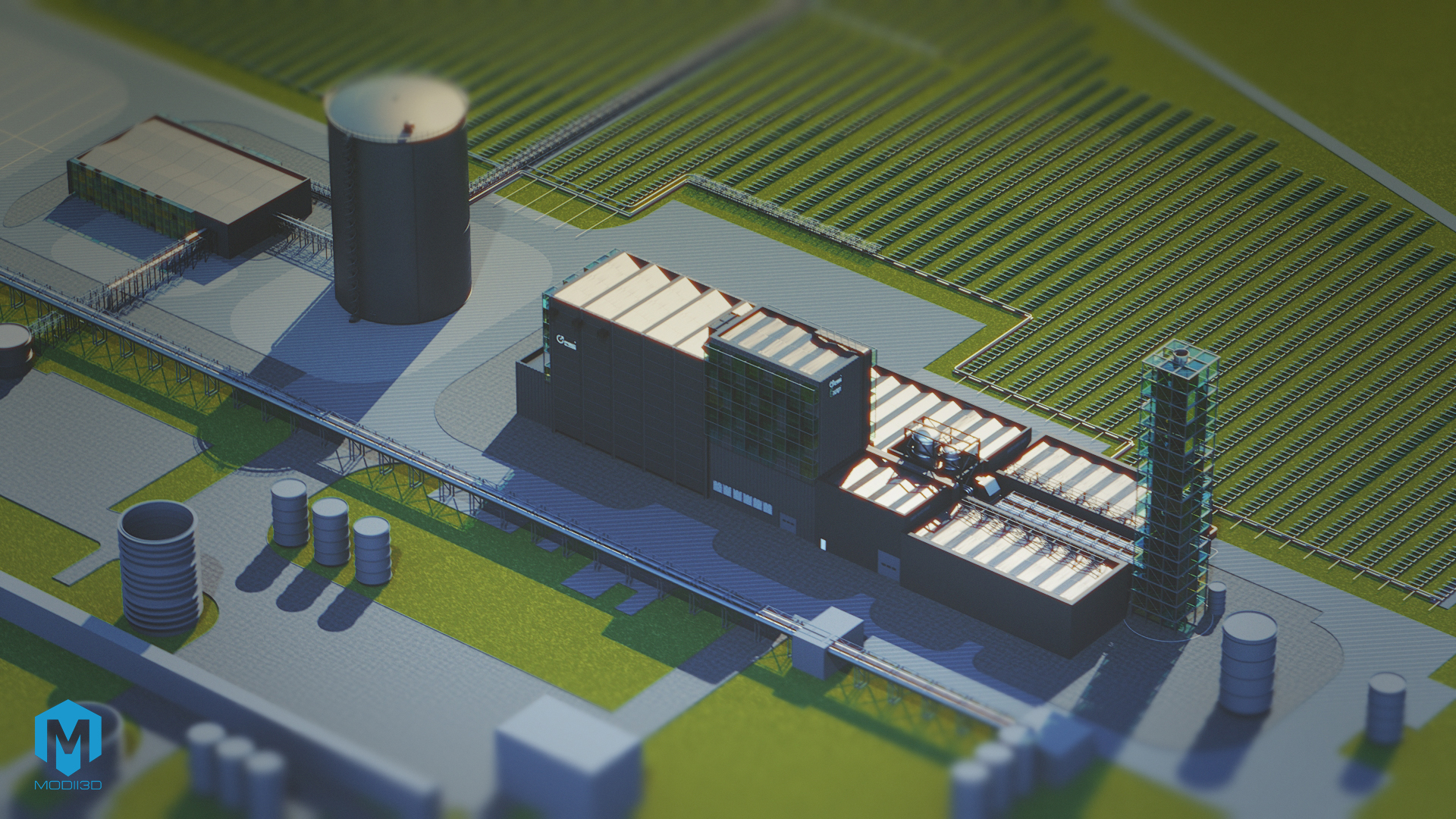 Przemysłowe animacje 3D - inwestycja i rozbudowa pec gliwice. Industrial 3D animations - investment and expansion of PEC Gliwice