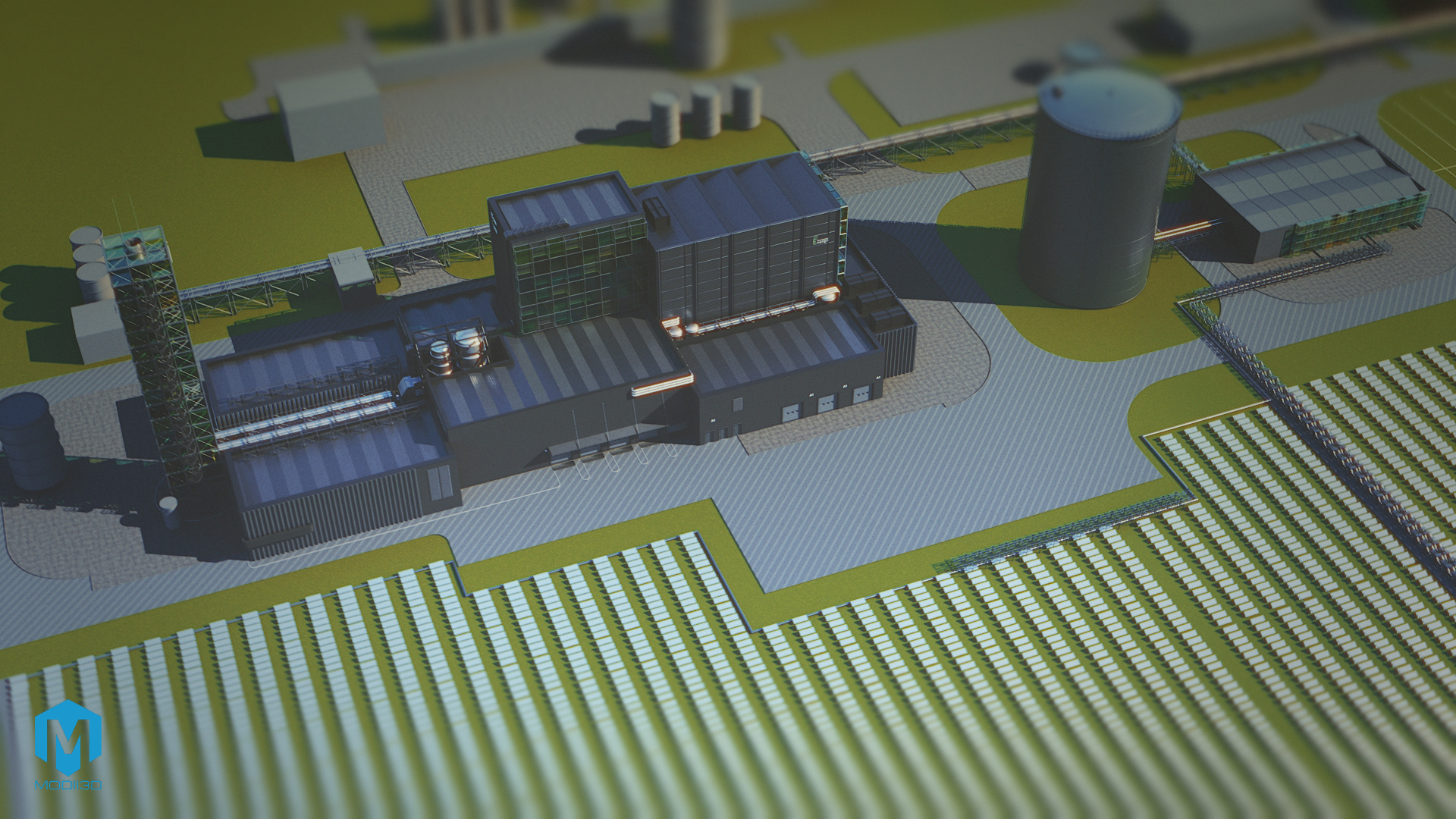 Przemysłowe animacje 3D - inwestycja i rozbudowa pec gliwice. Industrial 3D animations - investment and expansion of PEC Gliwice