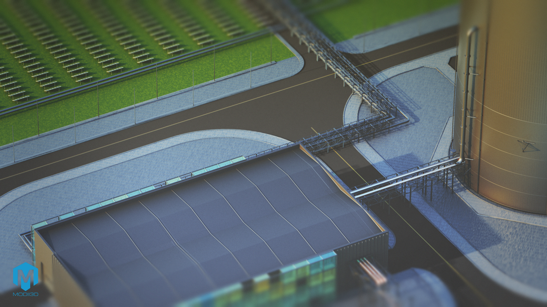 Przemysłowe animacje 3D - inwestycja i rozbudowa pec gliwice. Industrial 3D animations - investment and expansion of PEC Gliwice