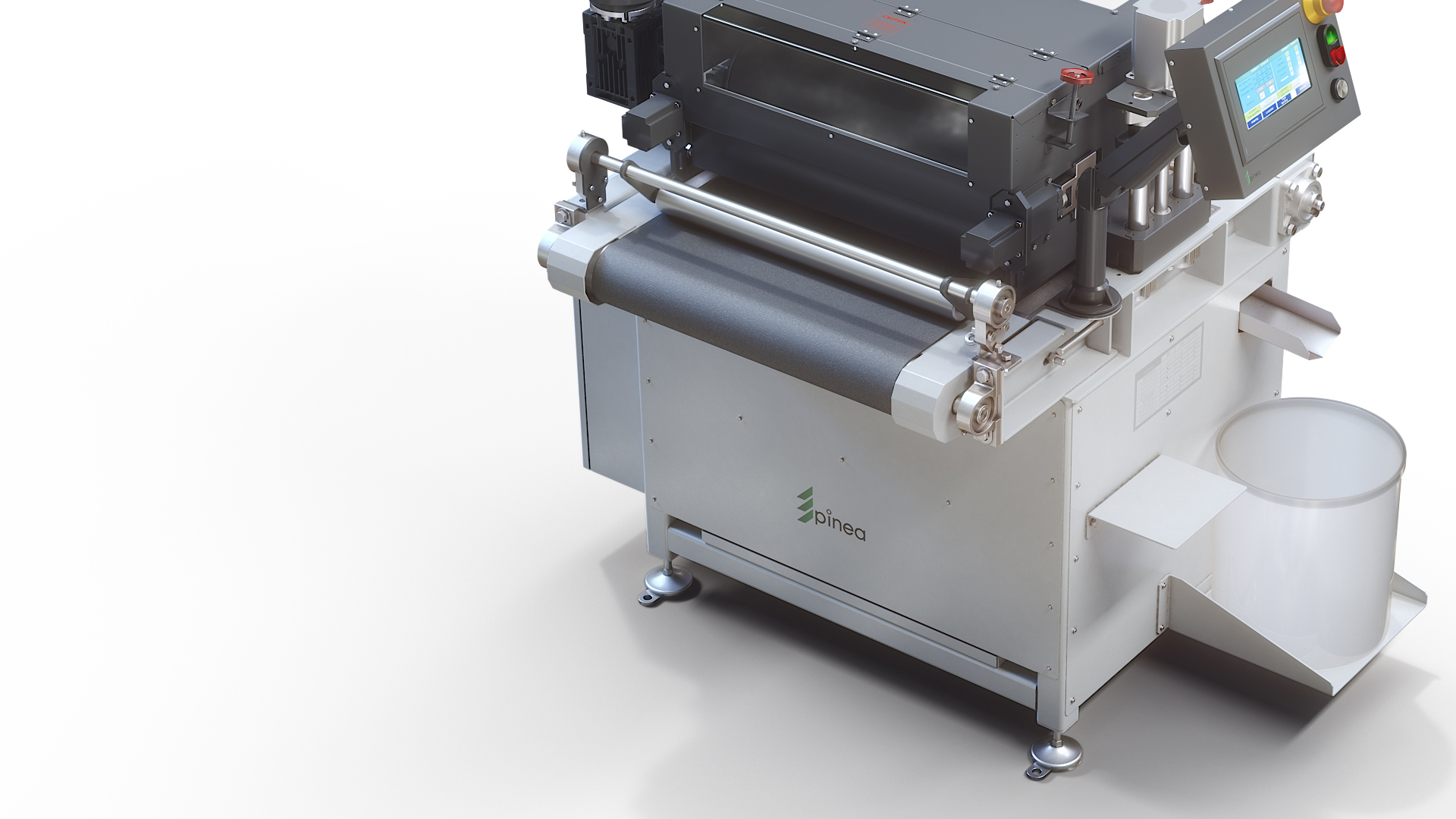wizualizacje 3D maszyn dla przemysłu drzewnego. 3D visualizations of machines for the woodworking industry.