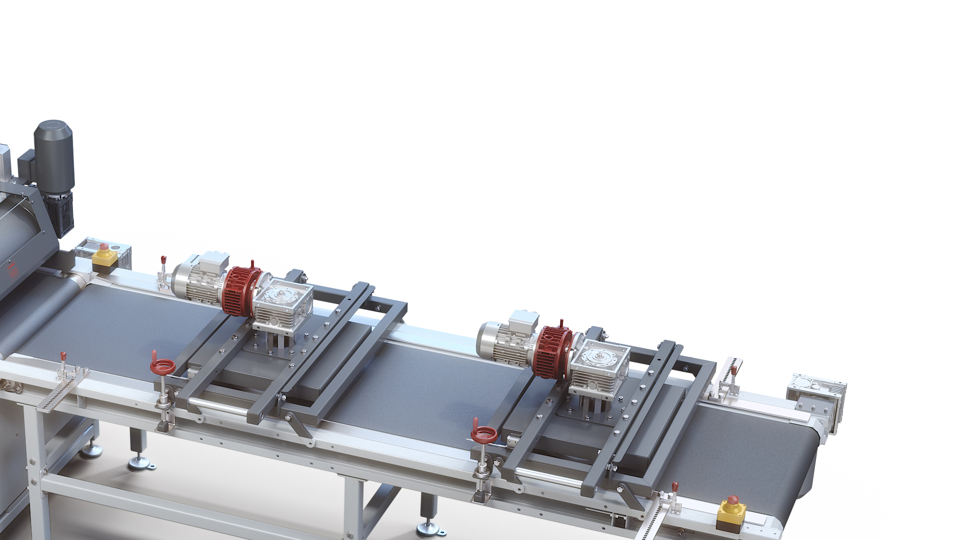 wizualizacje 3D maszyn dla przemysłu drzewnego. 3D visualizations of machines for the woodworking industry.