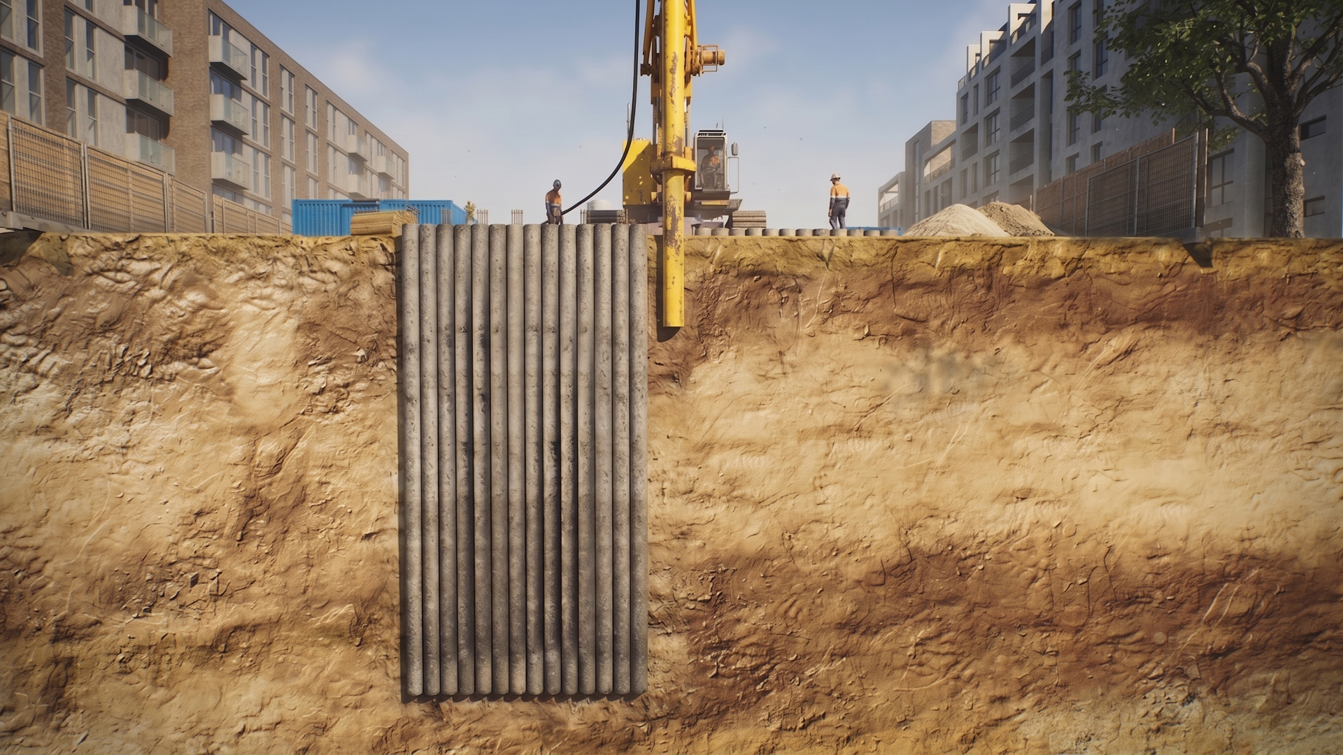 Animacje 3D dla budownictwa i geotechniki. 3D animations for civil engineering and geotechnics.