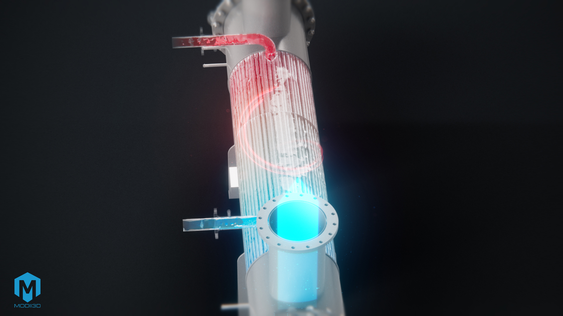 Animacja techniczna 3D urządzeń przemysłowych. 3D technical animation of industrial equipment.