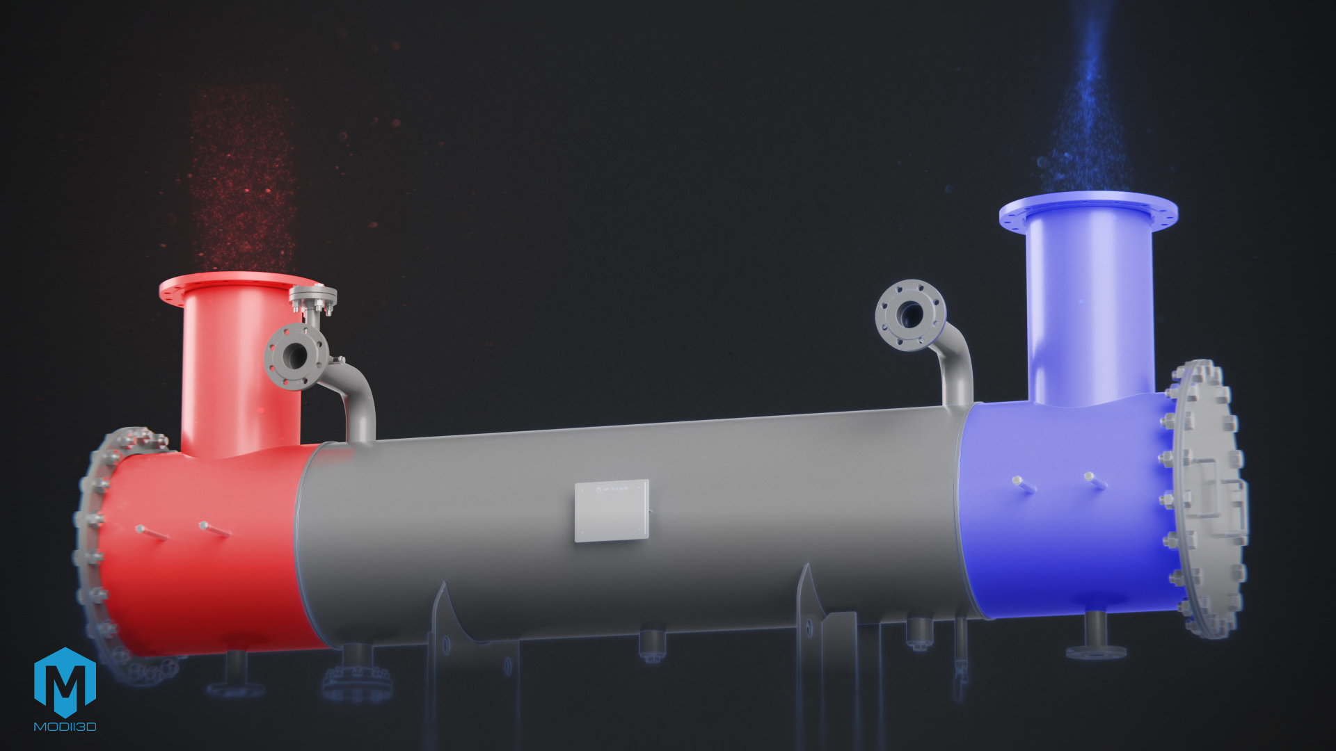 Animacja techniczna 3D urządzeń przemysłowych. 3D technical animation of industrial equipment.