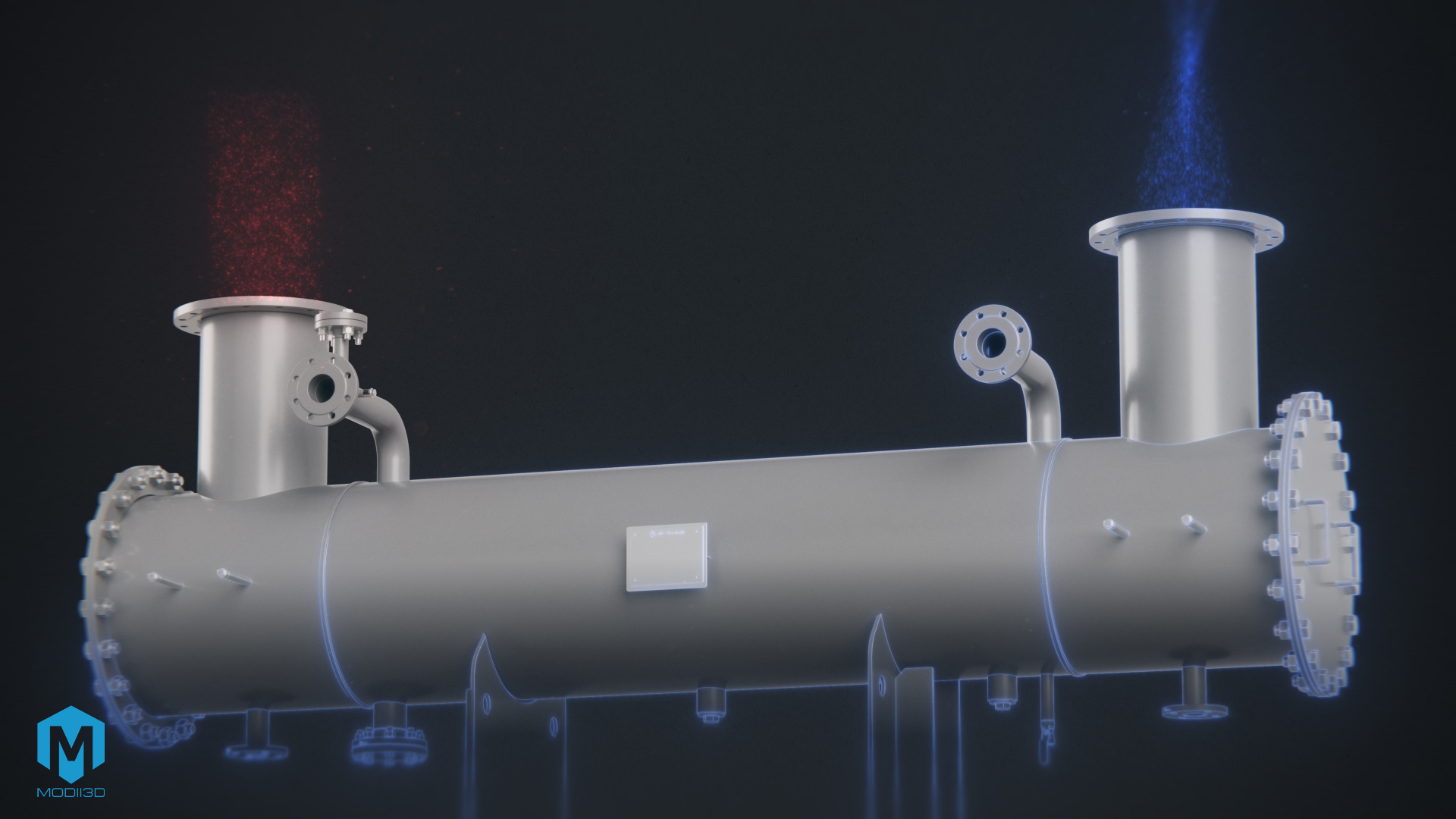 Animacja techniczna 3D urządzeń przemysłowych. 3D technical animation of industrial equipment.