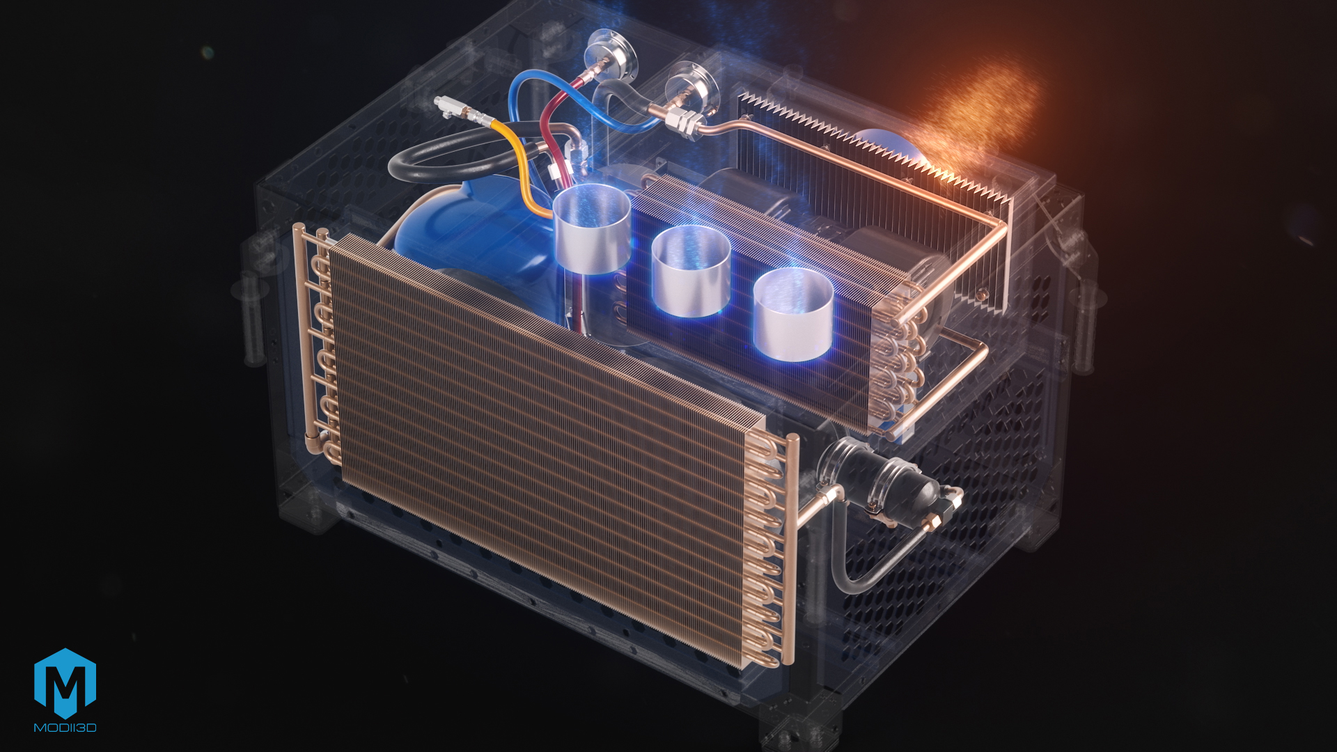 Animacja techniczna 3D urządzeń przemysłowych. 3D technical animation of industrial equipment.