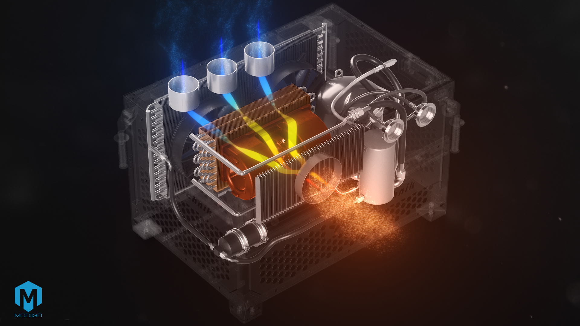 Animacja techniczna 3D urządzeń przemysłowych. 3D technical animation of industrial equipment.